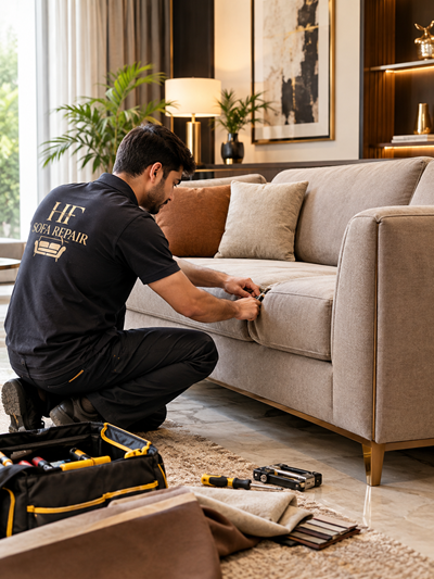Professional sofa repair and restoration service